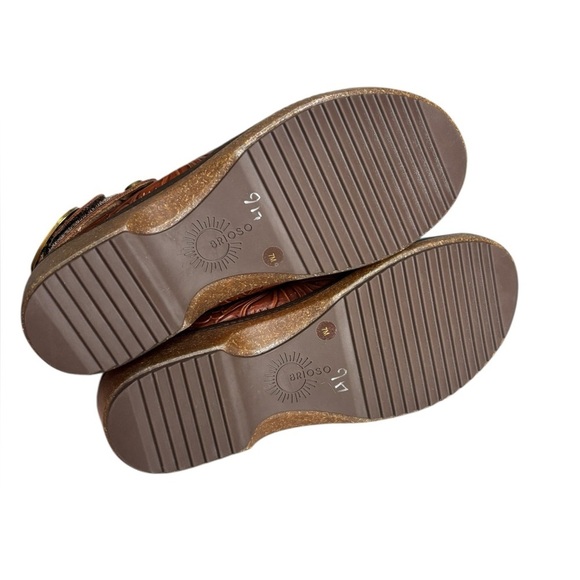 Brioso the Robson Tooled Leather Clogs Women's Size 7 - Picture 9 of 12
